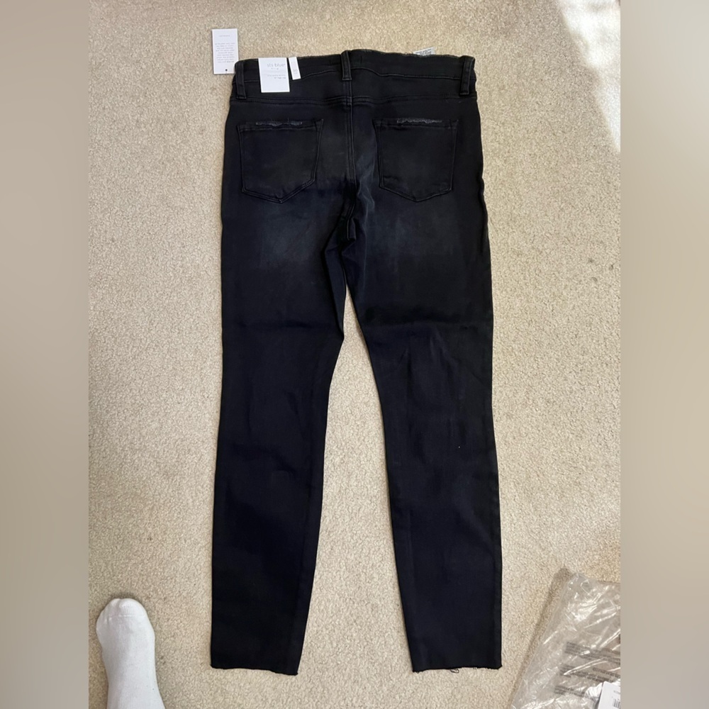 New NWT STS BLUE‎ jeans black distressed 30 Ellie  ankle skinny high rise - Picture 3 of 11